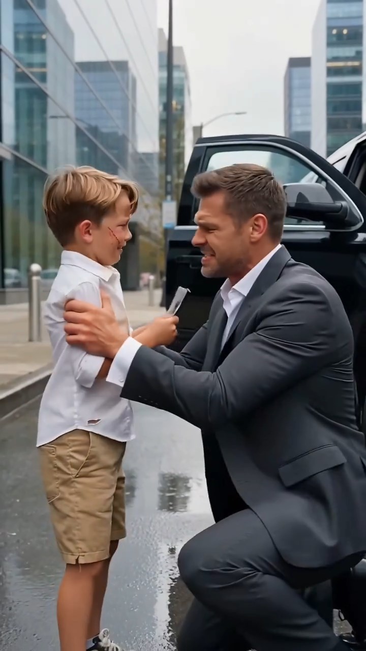 A BOY SMASHED A MILLIONAIRE’S SUV WITH A ROCK—THEN HE PULLED OUT A PHOTO THAT MADE THE DRIVER GO PALE
