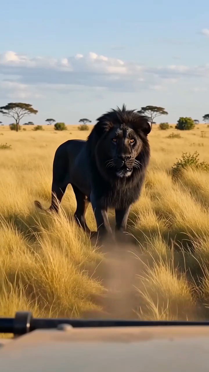 THE BLACK LION OF THE SAVANNA — THE SAFARI ENCOUNTER NO ONE COULD EXPLAIN