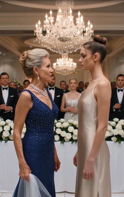 The billionaire’s wife ripped the white veil from the young woman’s shoulders and threw it onto the marble floor.