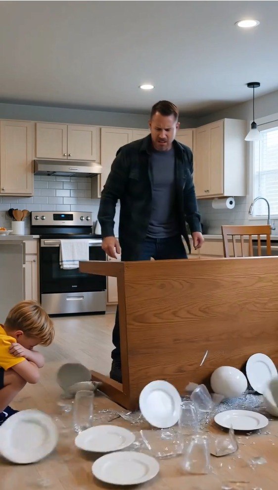 A Father Flipped the Dinner Table in Rage—Then His 16-Year-Old Daughter Raised Her Phone and Said Four Words That Changed Everything