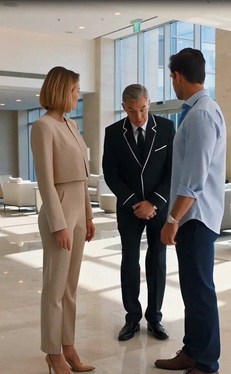 She Mocked His Cheap Shirt in the Lobby—Then One Sentence From the Manager Wiped the Smile Off Her Face