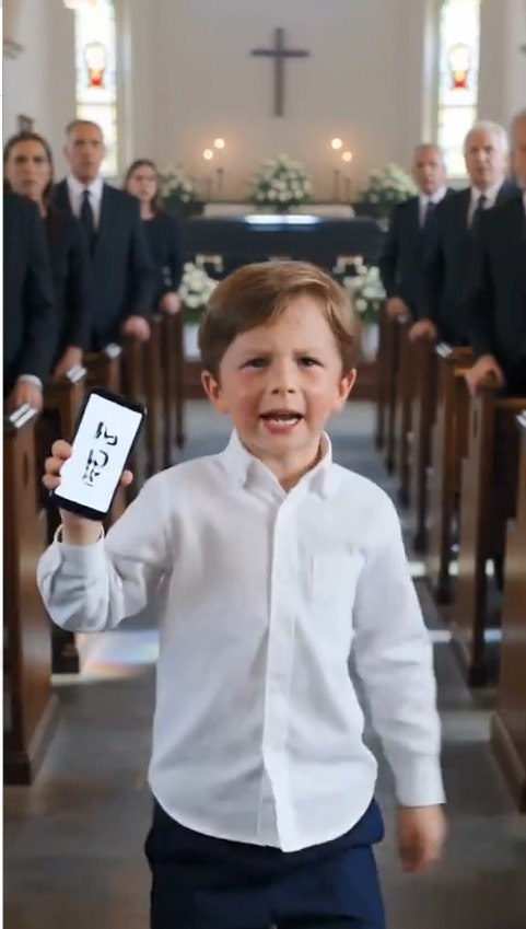 A 10-Year-Old Boy Stopped His Father’s Funeral—Then He Held Up a Phone That Made the Widow Turn White