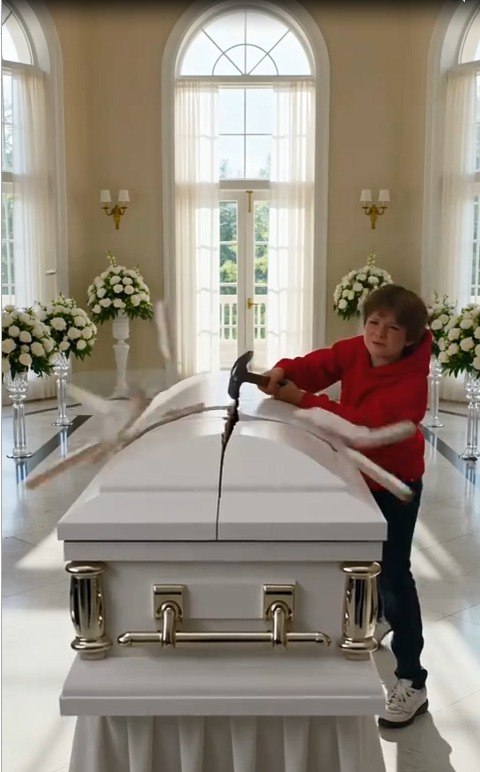 Boy Smashes Open His Mother’s Coffin at Her Funeral—What He Finds Inside Leaves Everyone Screaming
