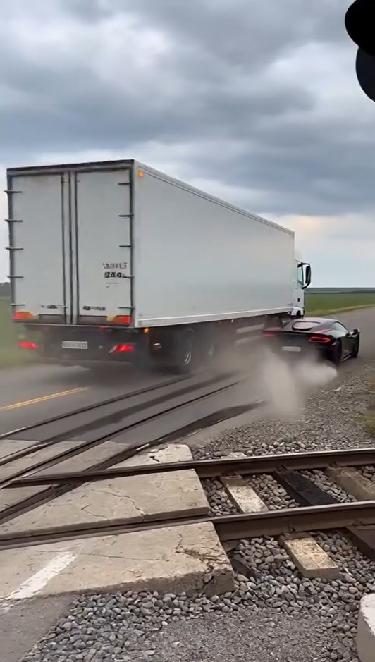 His $300,000 Supercar Died on the Tracks—Then a Truck Driver Made a Split-Second Decision No One Saw Coming