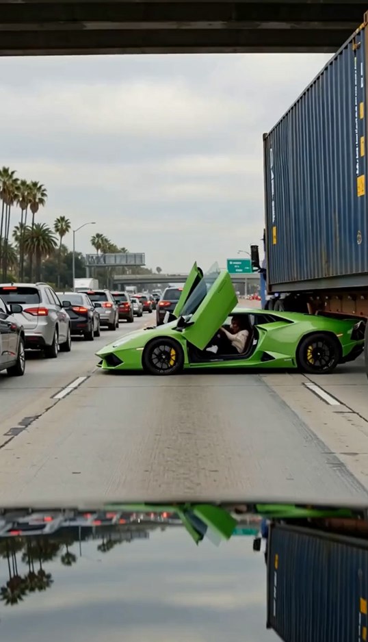 THE DRIVER RAN FROM HER $300,000 LAMBORGHINI—SECONDS LATER, THE EMPTY CAR DID SOMETHING IMPOSSIBLE