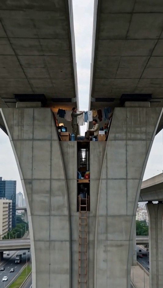 Two Men Built a Home Inside a Highway Bridge—Then the City Discovered What Was Hidden Beneath Their Floor