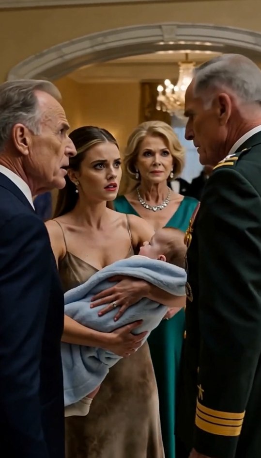 The Millionaire Dragged a Young Mother Toward the Door—Then a Decorated General Called Her “My Daughter”
