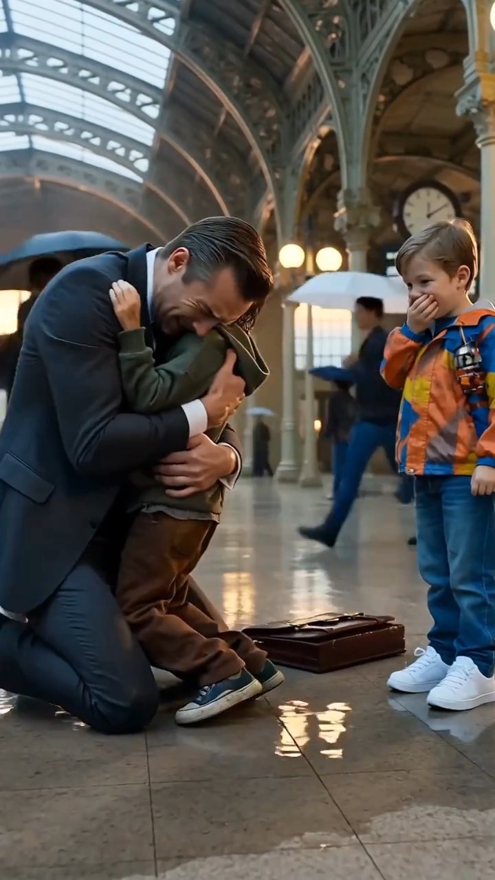 A Homeless Boy Thanked a Stranger at Grand Central—Then the Man Dropped His Briefcase and Whispered, “Lucas?”