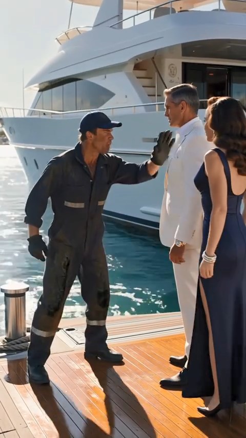 “Don’t Board!” A Mechanic Stopped a Billionaire From Entering His $280 Million Yacht—Then Pointed at His Wife