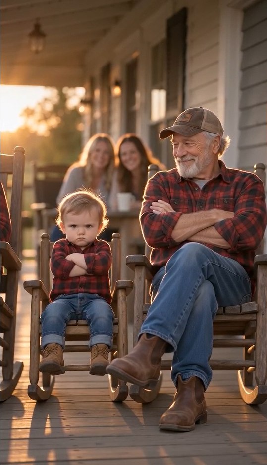 Everyone Laughed When This Little Boy Copied His Grandpa — Until Grandma Realized What He Was Really Doing
