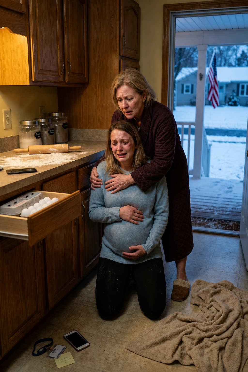 At 4 a.m., my pregnant daughter showed up at my door, barely able to stand, one hand clutching her stomach
