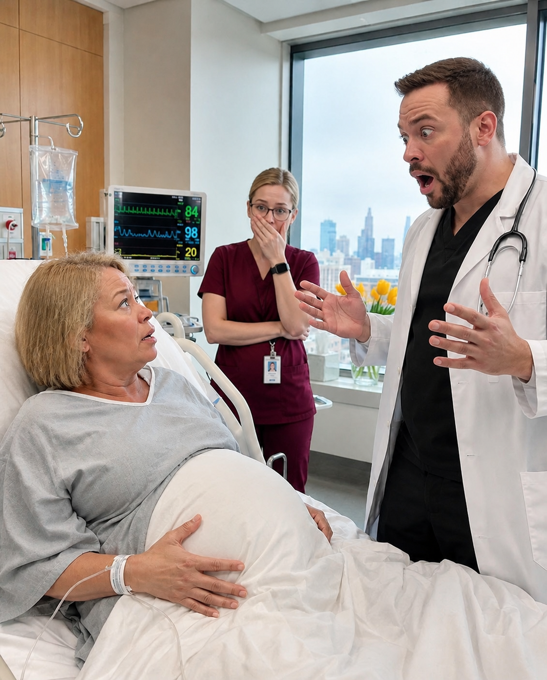 A 65-YEAR-OLD WOMAN DISCOVERED SHE WAS PREGNANT