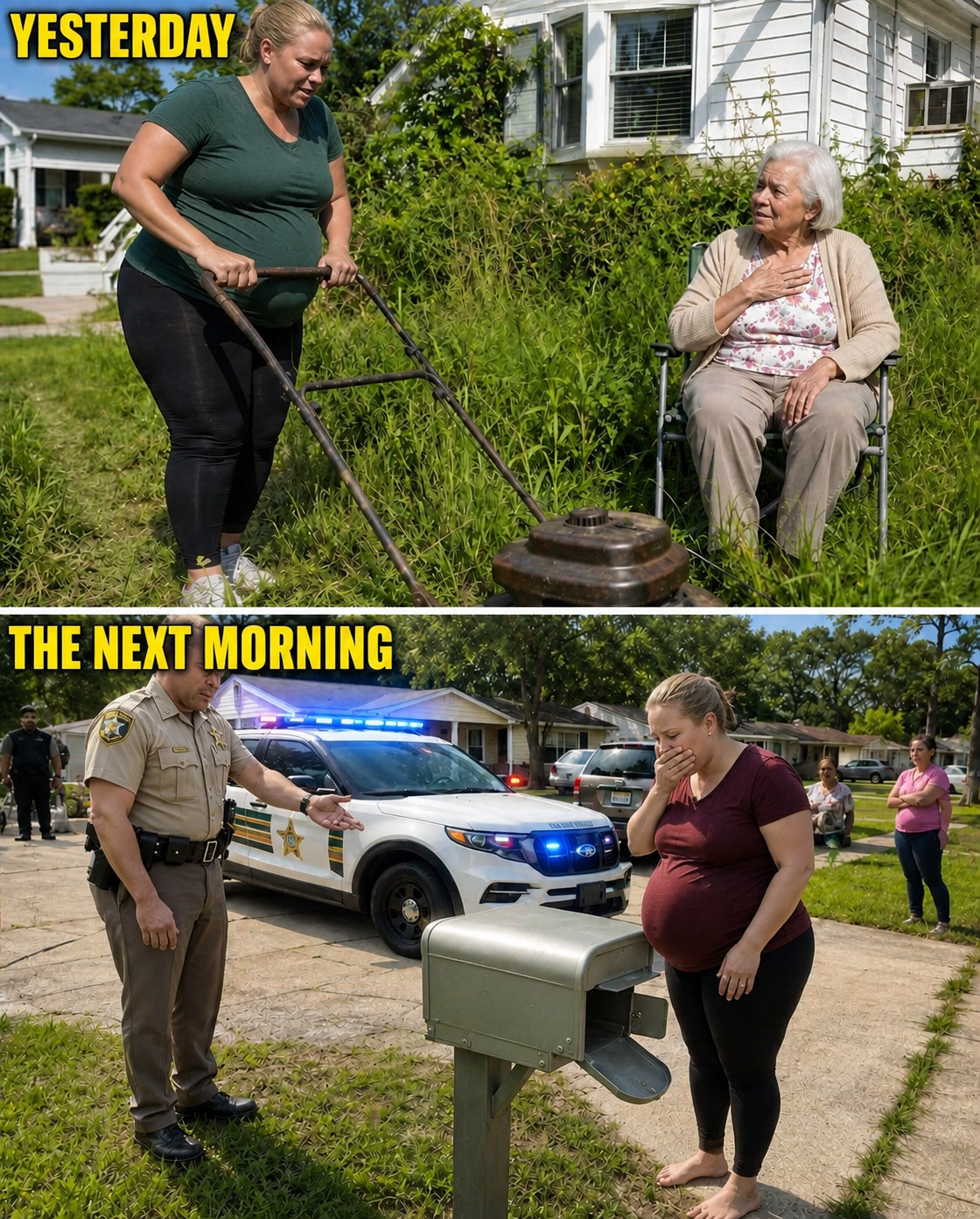I mowed the lawn for the 82-year-old widow next door