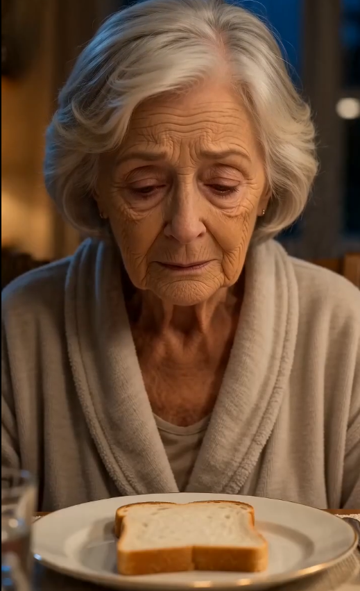 The little girl asked why grandma only had bread. Then she picked up the phone.