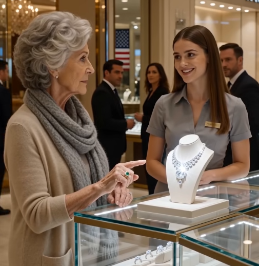 The Young Clerk Looked at the Old Woman's Gray Scarf and Smiled