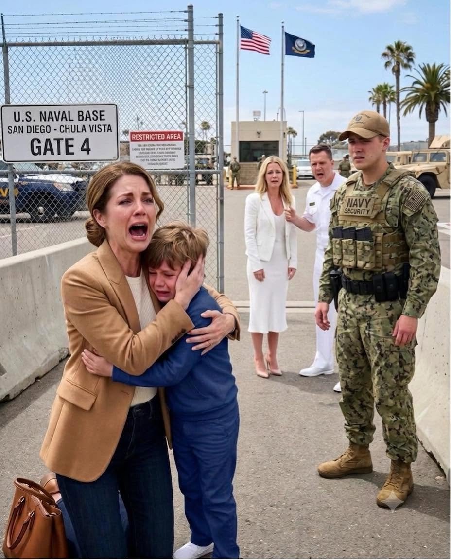 I took my son to visit my husband, the commander, but the guard blocked us at the gate and said, "His girlfriend is inside the unit.