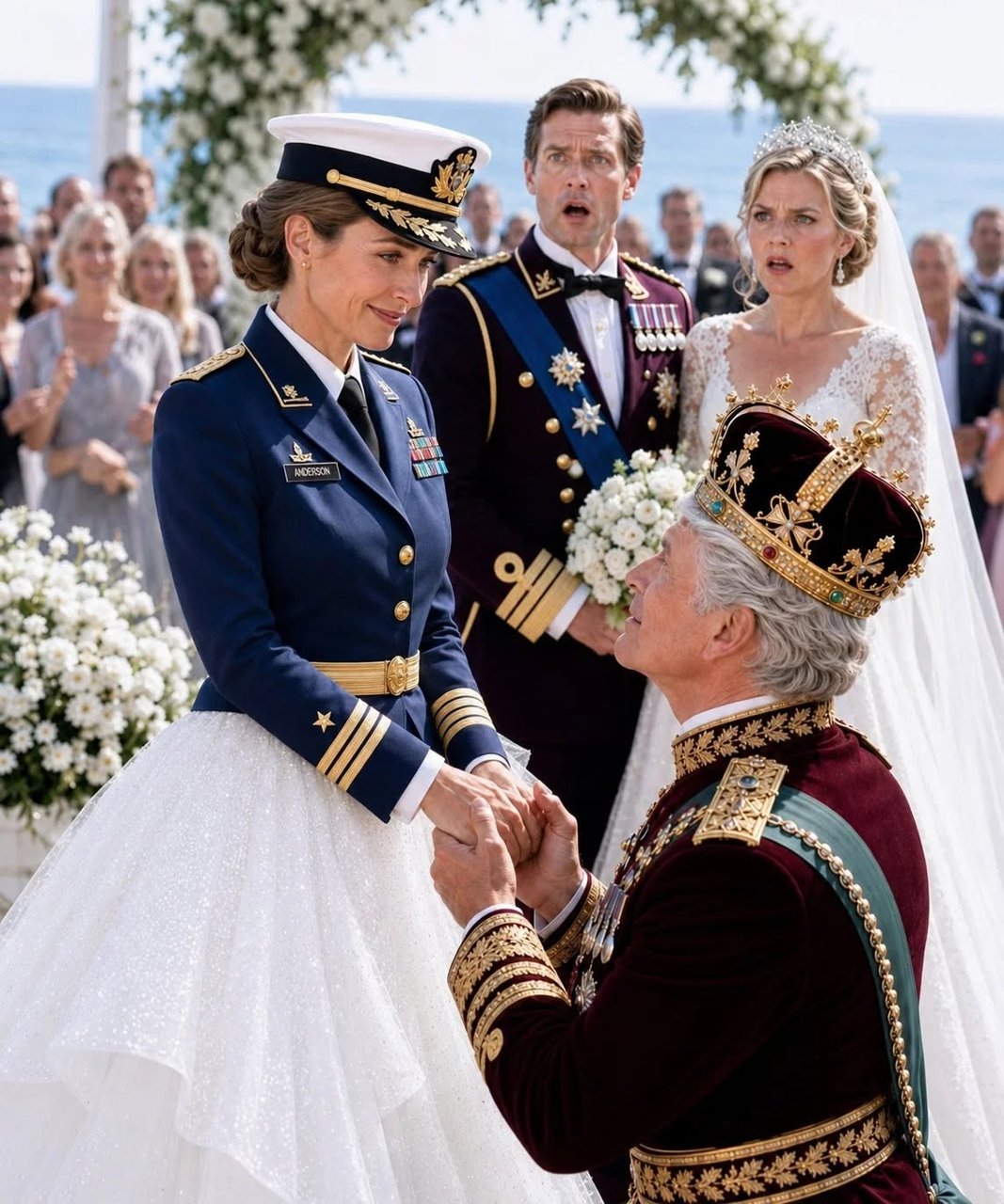 My sister believed my Navy uniform would destroy the image of her royal wedding.