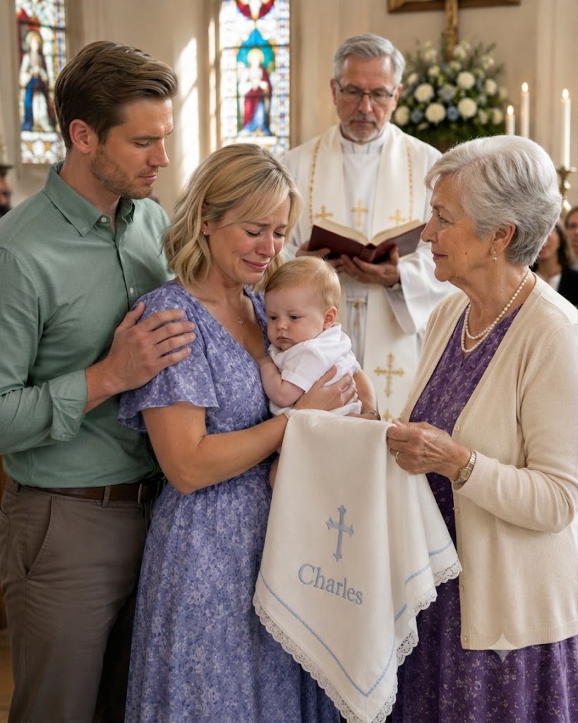 At My Son’s Baptism, My Mother Declared That My Husband and I Had Finally Agreed to Her Baby Name, Then Passed Out Personalized Gifts to the Entire Family—She Never Expected Me to Interrupt the Ceremony