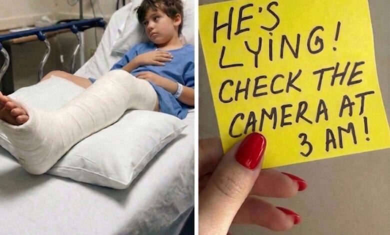 I Went to the Hospital to Care for My Son After He Broke His Leg – Then the Nurse Slipped Me a Note, ‘He’s Lying. Check the Camera at 3 a.m.’