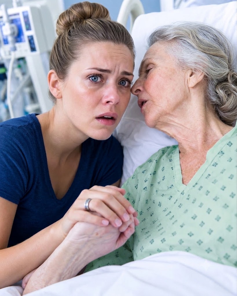 While my grandmother lay dying, my parents and sister never visited—not once. I was the only one holding her hand when she whispered, “After I’m gone, look behind the family portrait in the living room.”