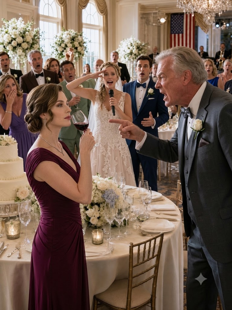 Twenty-one years after my father kicked me out of the house, I ran into him at my nephew’s wedding. He looked at me with disdain and sneered, ‘If it weren’t out of pure pity, nobody here would have invited you.’ I calmly took a sip of my wine and just smiled. A moment later, the bride grabbed the microphone, saluted sharply in my direction, and announced to the crowd, ‘Everyone, please raise your glasses for a toast to Admiral..