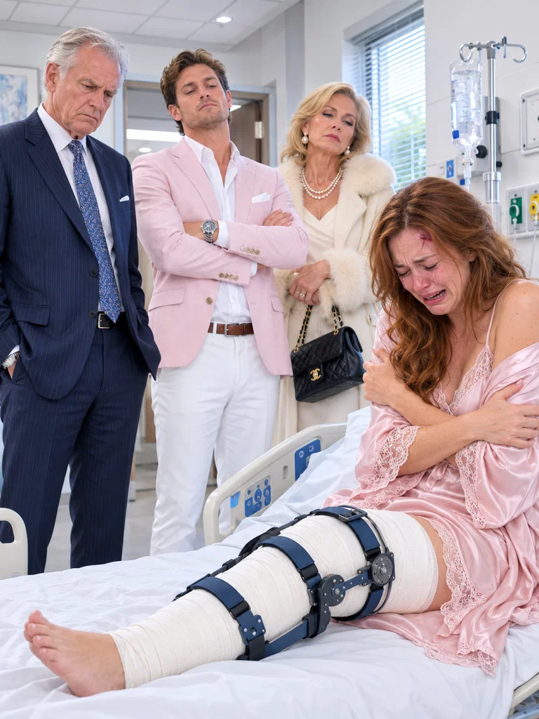 My in-laws br0ke my leg, and my husband said, “Let her learn to obey.” Three days later, they came to the hospital just to m0ck me, but I stayed silent, pulled out a recording, and called my lawyer… never imagining that the police were already searching the house.