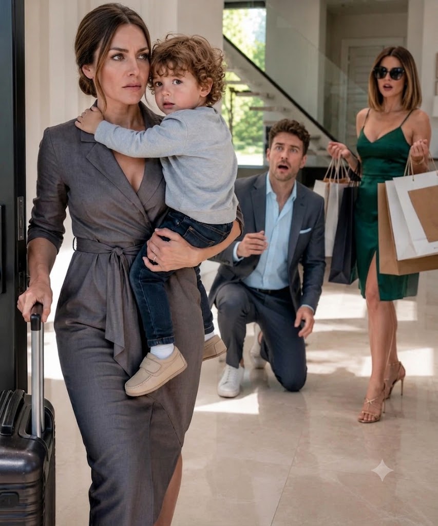 While my husband spent the day buying luxury gifts for his mistress, I quietly packed my son’s clothes and disappeared.