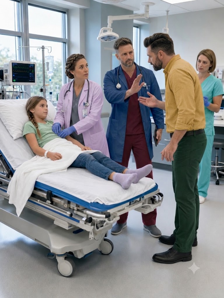 My Ex-Husband Carried Our Unconscious Twelve-Year-Old Daughter Into The Emergency Room And Claimed She Had Fallen Down The Stairs. Minutes Later, A Nurse Found A Damaged Phone Hidden Inside Her Sneaker. The Moment He Saw The Evidence Bag, He Tried To Grab It Before Anyone Could Listen To What His Daughter Had Been Recording.