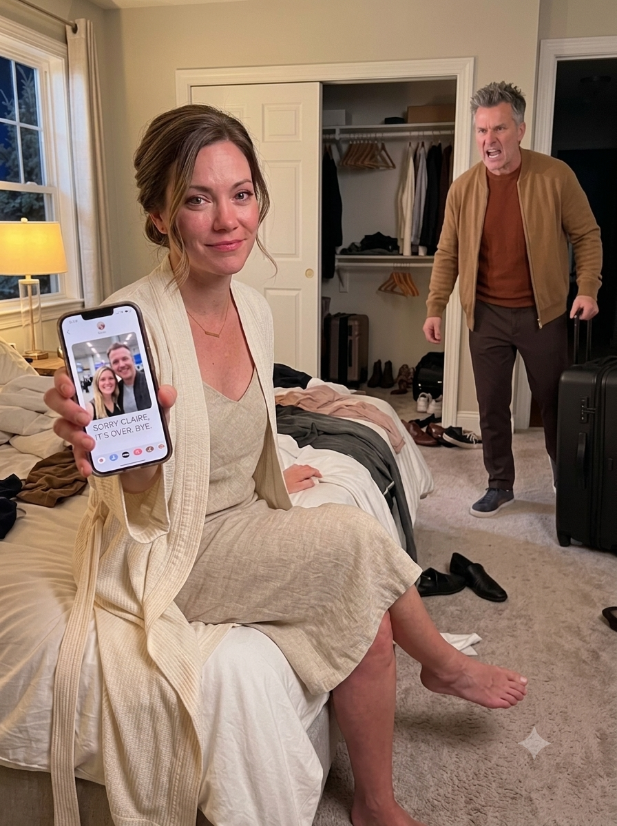 At 2 AM, my husband secretly packed his luggage and slipped out of our bedroom like a thief. Thirty minutes later, he sent me a photo of himself and his mistress at the airport