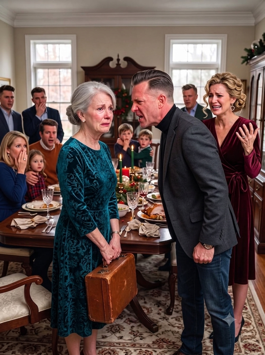 My son shouted in my face, “Pay the rent or disappear!” in front of twenty-two people at Christmas dinner, while my daughter-in-law mocked, “Let’s see how you survive!”