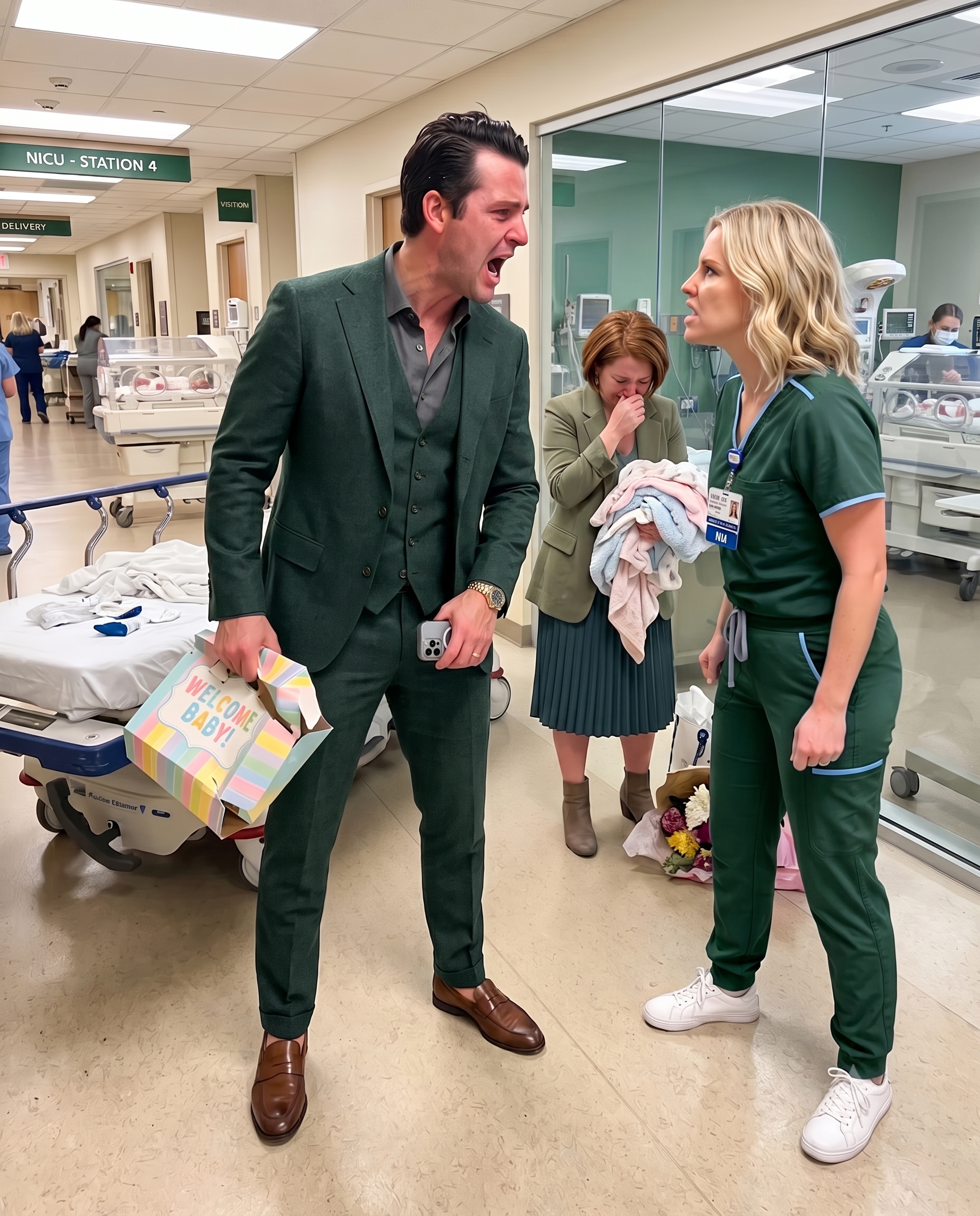 Bleeding and terrified, a wife signs the emergency C-section papers to save her unborn triplets while her cruel husband turns off his phone to cut cake with his first love.