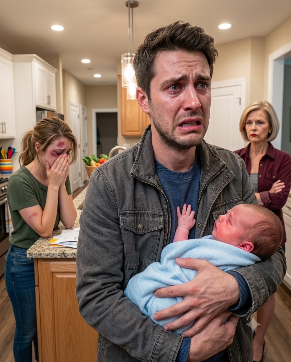I came home from a business trip to find my newborn son burning with fever while my wife sat crying alone in the kitchen. When my mother coldly dismissed her with, “She’s exaggerating again,” I finally realized something was deeply wrong inside my own family.