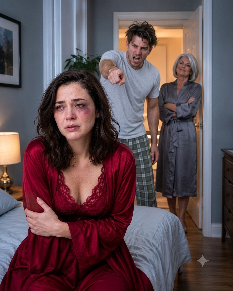 At 3 a.m., my husband stormed into the bedroom and yelled, “Get up, useless woman!” while his mother stood in the doorway laughing.