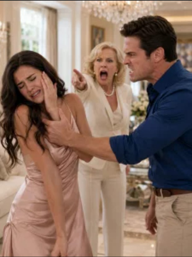 My husband rushed toward me, slapped me in front of everyone, and screamed, “Get out of my house! You have nothing here!” My mother-in-law smirked and called me a useless woman who should be grateful for their kindness.