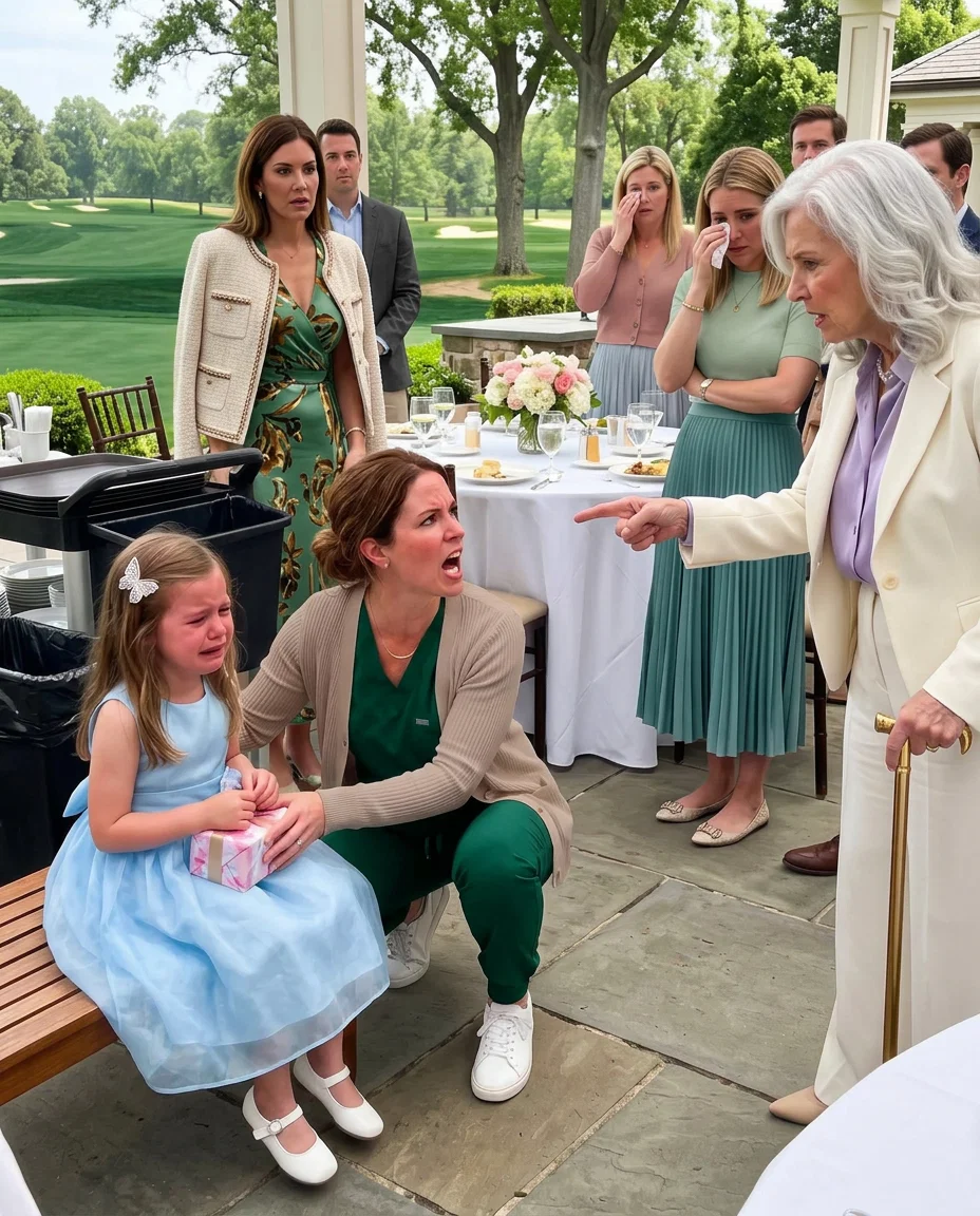 At my cousin’s party, my 7-year-old daughter was mocked for being “poor” and having a “lowly nurse” as her mom. They forced her to sit beside the trash while everyone laughed. Then my husband’s wealthy grandmother f