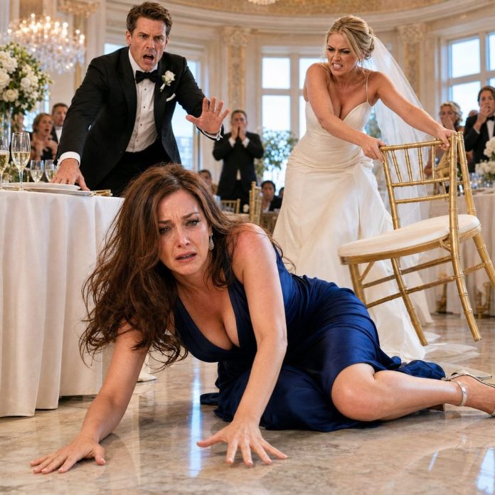“You don’t belong at the family table,” my sister sneered before yanking my chair away. I crashed to the floor in front of 200 wedding guests as laughter rippled through the room. Then her groom shot to his feet. “That’s enough!” He stared at her, pale with fury. “Do you really want me to tell everyone the truth?” My sister froze—and when he reached for the microphone, I realized her perfect wedding was about to become something else entirely. - True Stories