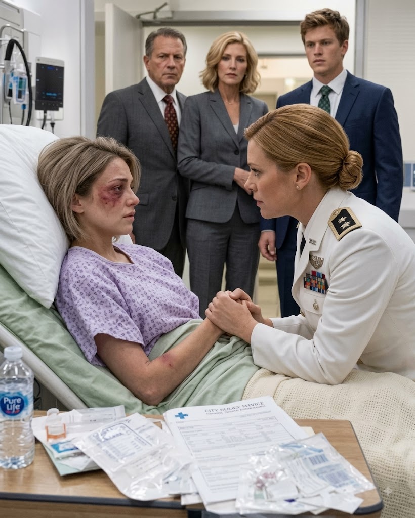 I RACED to a hospital in my Army dress uniform to comfort my injured daughter. I found her bruised and trembling. The family smiled. “Your rank doesn’t scare us.” They never knew silence was coming.