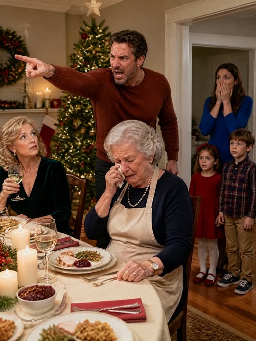 At Christmas dinner, in the house I had owned for thirty-one years, my son-in-law pointed at my chair and said, “You can’t sit there.” His mother was already sitting in my place, drinking my wine, at the table I had spent two days preparing. My daughter looked down, too afraid to defend me. So I picked up my coat and left them with the meal—but not the house.