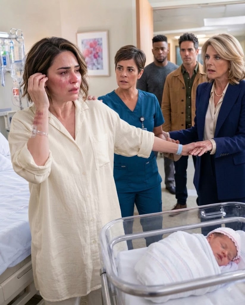Hours after giving birth, my mother-in-law forced me toward the hospital door, insisting she deserved time alone with my newborn. A nurse intervened, called security, and suddenly my husband had to choose whom to follow.