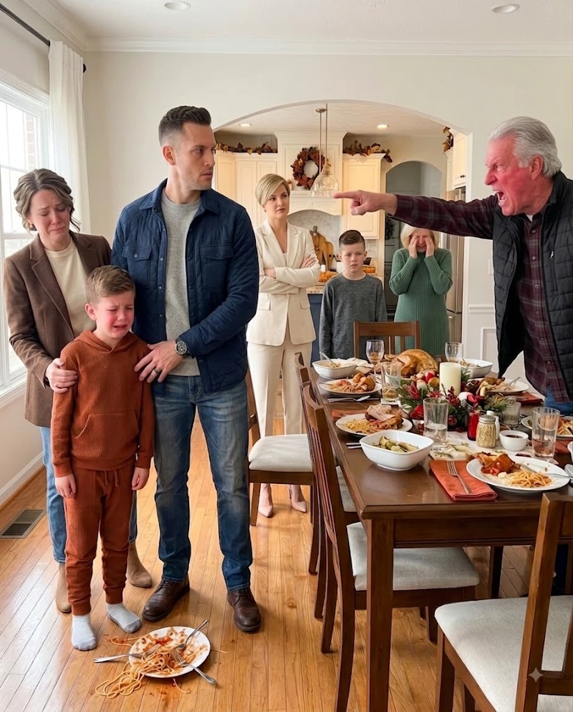 “Make your kid apologize right now or get out of my house forever!” Dad snapped after my nephew knocked over my child’s food.