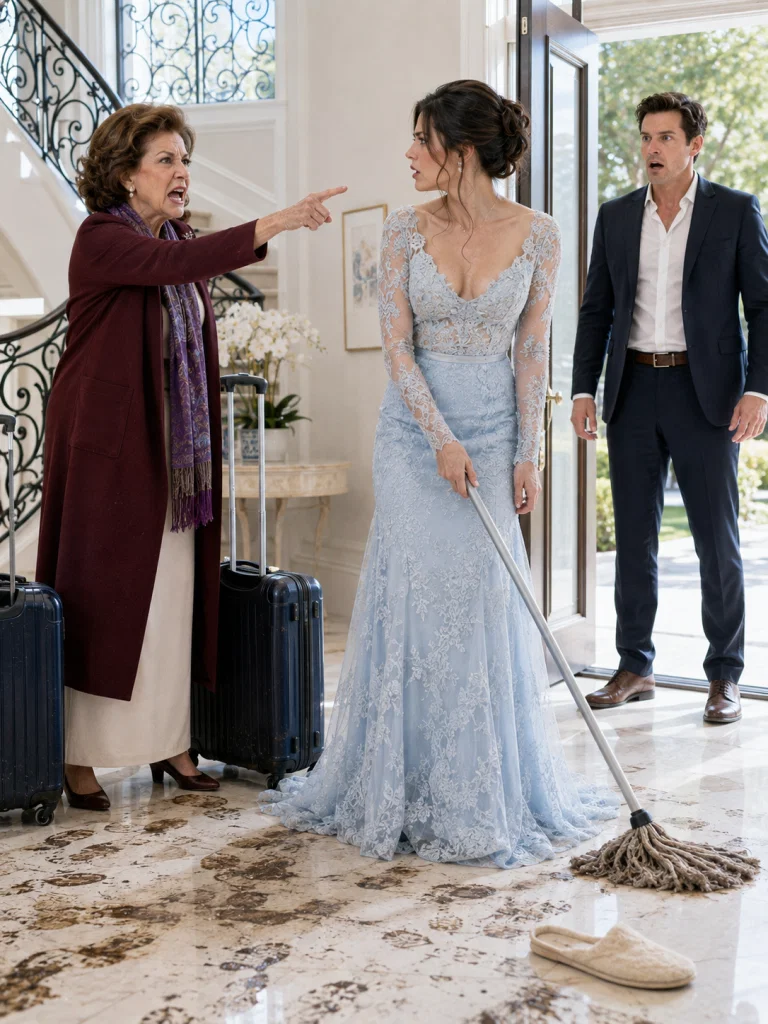 My future mother-in-law showed up at 8:00 a.m., walked into my home with mud all over her shoes, and ordered, “Make me breakfast and give me 10,000 dollars.” I handed her a mop instead. She immediately called her son in tears, but I simply opened the security camera footage that was about to destroy all of her wedding plans.