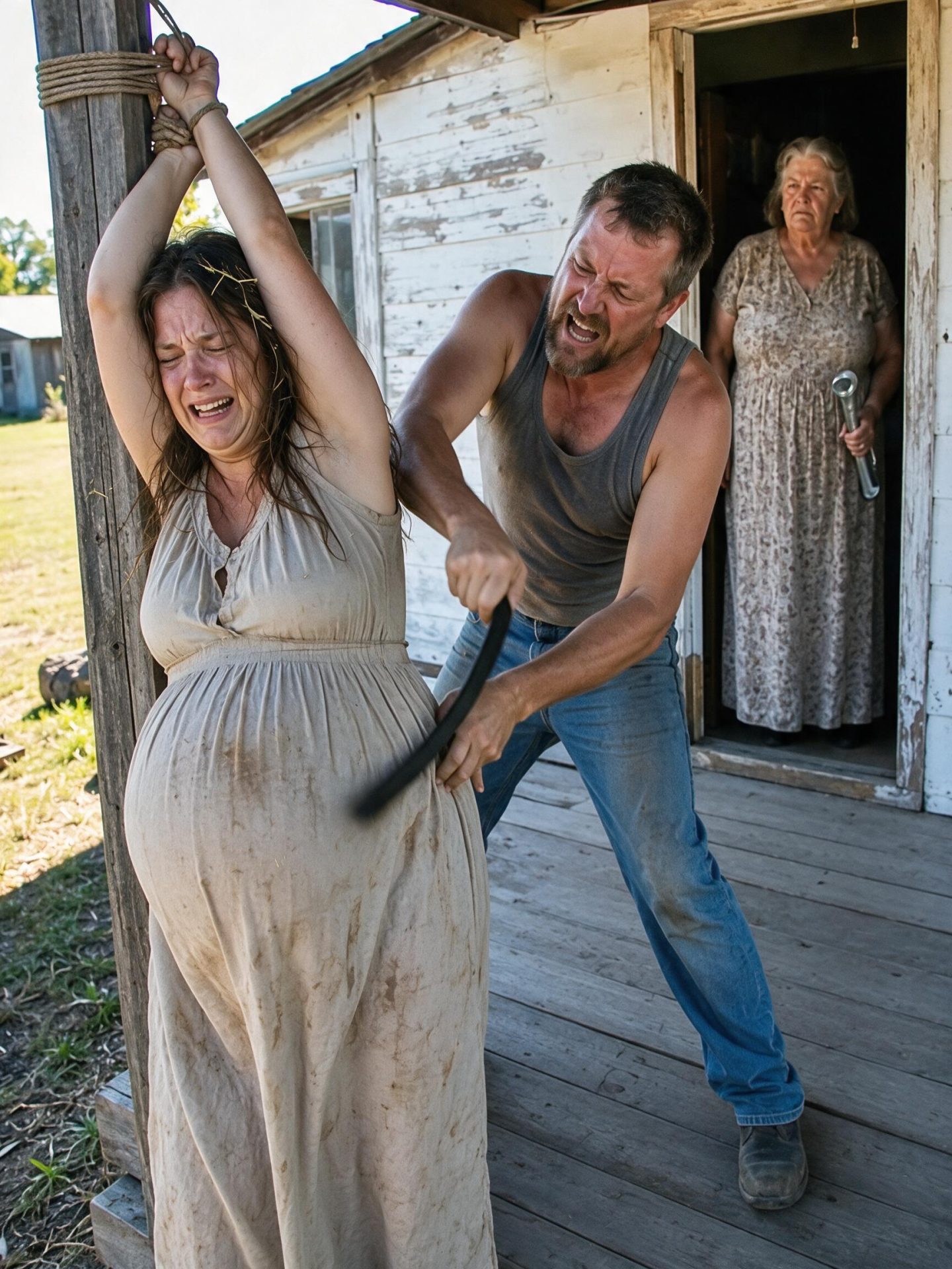 Every morning at our run-down Texas rental, my husband forced me into the backyard, b0:und my hands to a porch post, and be:@t my pregnant body while shouting, “All you ever give me are worthless daughters. You’re a broken wife!”