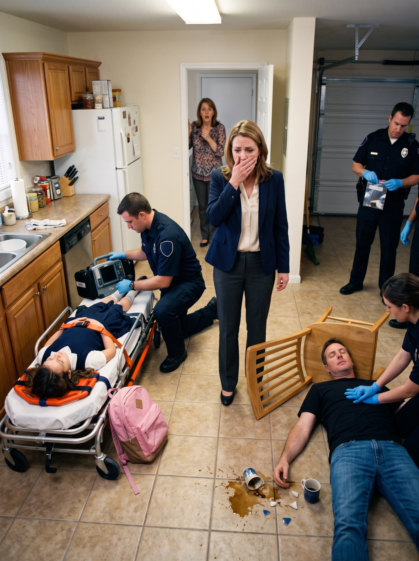 “Mom… please help! Come home right now!” my 10-year-old daughter cried over the phone, her voice shaking. I raced home terrified and found both her and my husband unconscious. I immediately called the police, but after checking the scene, one officer pulled me aside and quietly said, “Ma’am… you may not believe why this happened.”