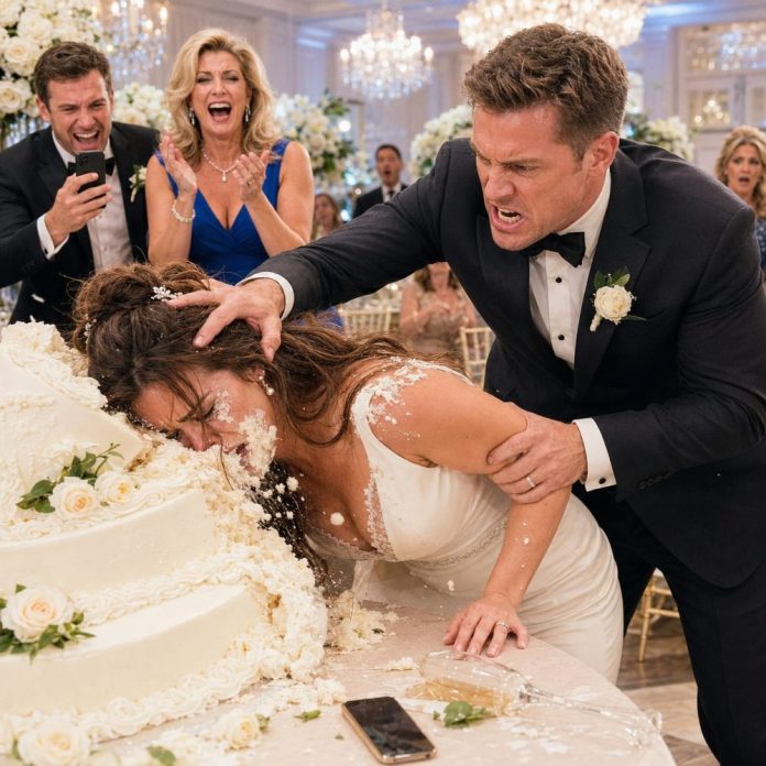 My wedding turned into a nightmare when my husband suddenly grabbed me in front of our guests and shoved my face into the wedding cake while his friends laughed. I stood there frozen, frosting covering my dress, then slowly removed my ring. “I’d rather walk away right now than spend my life trapped with you,” I said. He laughed—until I made one phone call and his entire family realized exactly what walking away would cost him... - True Stories