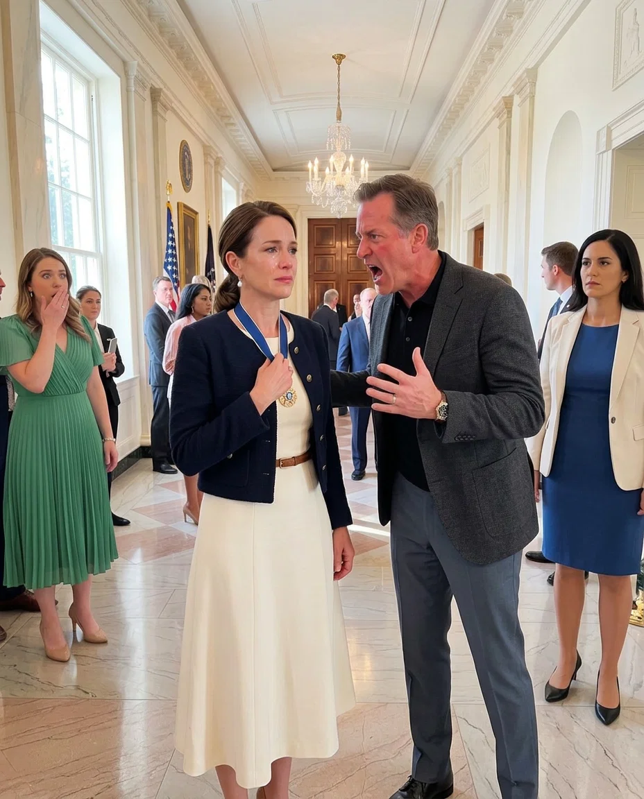 At the White House ceremony, my husband smirked and warned, “Don’t embarrass me.” I said nothing.