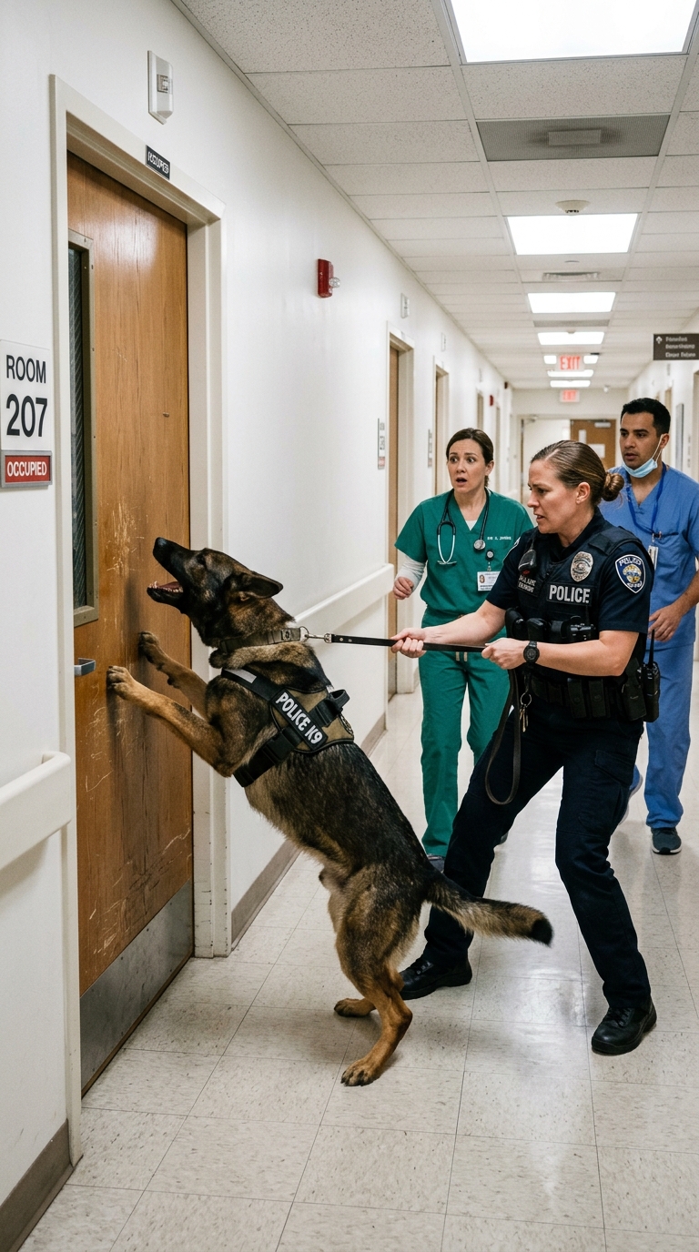 Police Dog Refused to Leave Room 207… The Secret Behind the Wall Shocked Everyone