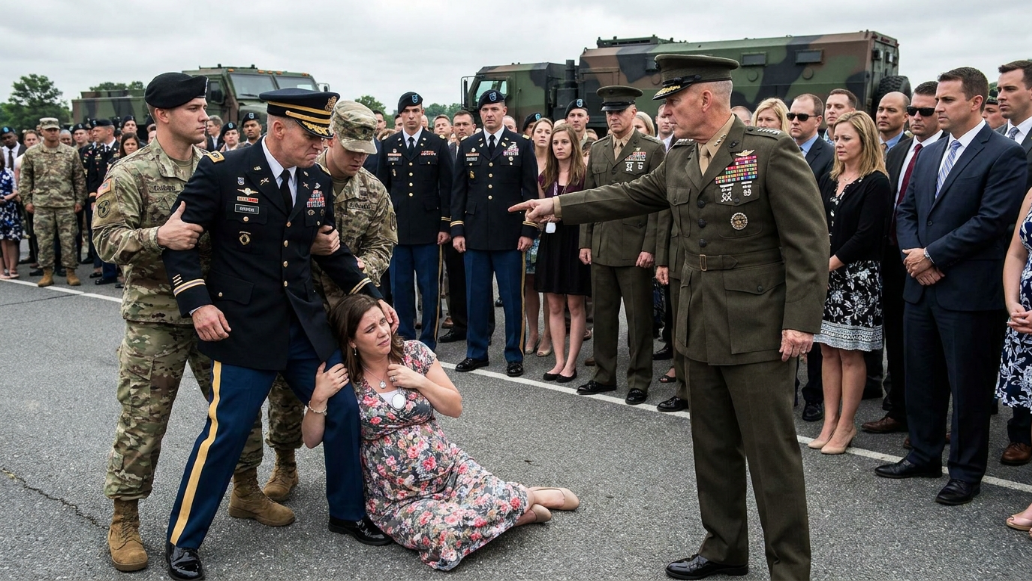 “Know your place!” A cruel officer shoved his pregnant wife at a base gala. But when the 4-Star General saw her silver locket, time froze…