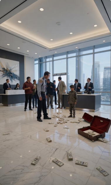 A Guard Tried to Throw Him Out, Then a 7 Year Old Boy Opened a Suitcase That Silenced the Entire Bank