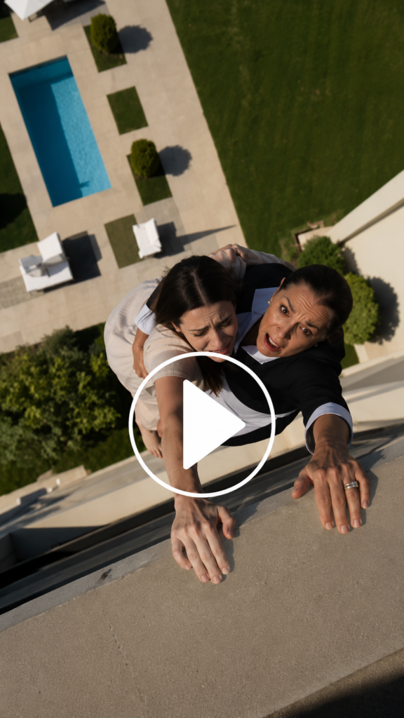 Her mother-in-law pushed her from the rooftop and Daniel cut the rope… but the old maid was left hanging to save the pregnant woman and her baby.