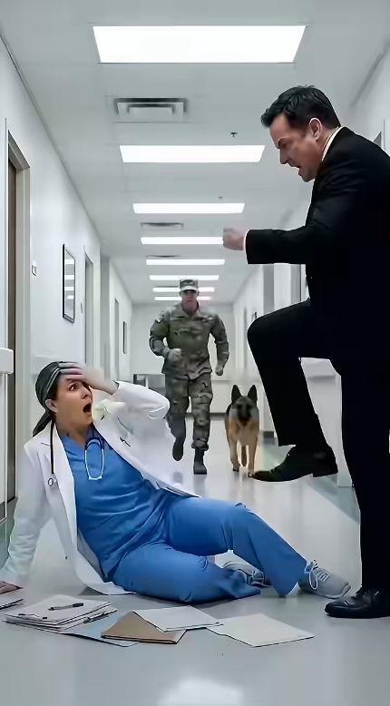 After 19 grueling hours fighting to save a 7-year-old’s life, the hospital CEO’s son stormed in, demanding I illegally erase his DUI blood test. I refused to cover up the very crash that flatlined my patient. He violently backed me into a wall, threatening to obliterate my career. He thought our only witnesses were a quiet janitor and a sleeping therapy dog. He had no clue the janitor was an undercover federal agent, and the dog was a lethal tactical K9…